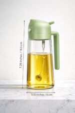 Anubhav Janni Galss Oil Bottle 500 Ml Glass Sprayer Dispenser Bottle Capacity Leak Proof Pouring Spout Kitchen Cooking Capacity Refillable Tool Frying Dispenser Oil Cooking (Pack Of 1 Pcs) - Image 7