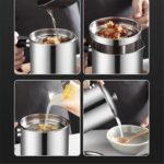 Anubhav Janni Box Oil Filter Pot Stainless Steel Strainer With Fine Mesh Lid Cooking Grease Container for Reusing Frying Oil Reuse Storage Best Saver Anti Scald Handle Storage (Pack Of 1 Pcs) - Image 5