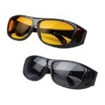 Anubhav Janni Hd Vision Glass Day Night Unisex Goggles Polarized Sunglasses Men And Women UV Protection Driving All Bikes Car Anti Glare Glasses Combo Men Women Bikes Car Pack (Pack Of 1 Pcs)