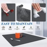 Anubhav Janni 30*40 Dish Mat Small Drying For Kitchen Counter Flat Rectangular Absorbent With Non Slip Rubber Backing Mat Water Utensils Dry mats Items Large Water Kitchen (Pack Of 1 Pcs) - Image 3