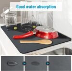 Anubhav Janni 30*40 Dish Mat Small Drying For Kitchen Counter Flat Rectangular Absorbent With Non Slip Rubber Backing Mat Water Utensils Dry mats Items Large Water Kitchen (Pack Of 1 Pcs) - Image 9