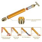 Anubhav Janni Energy Beauty Bar Gold Electric Facial Massage Roller Waterproof Face Skin Care Antiwrinkle Battery Powered Massager Forehead Cheek Neck Vibration T Shaped (Pack Of 1 Pcs) - Image 6
