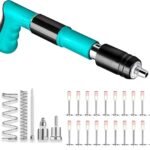 Anubhav Janni Manual Steel Nail Gun (20 Nail) Kit With Nails Adjustable Gun Portable Wall Shooting Machine Fastening Tool Household Woodworking Durable Pneumatic Design (Pack Of 1 Pcs)