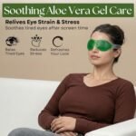 Anubhav Janni Alovera Eye Mask Aloe Vera Magnetic Gel Dark Circles Pain Cooling Heating Headache Puffiness Migraine Reusable Relaxation Men Women Beauty Cool (Set Of 2 Pcs) - Image 5