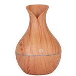 Anubhav Janni Port Wooden Aroma Humidifier Magic Cool Mist Humidifiers Essential Oil Diffuser Air With Led Night Light Colorful Change For Car Office Babies Home Wood Design (Pack Of 1 Pcs)