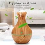 Anubhav Janni Port Wooden Aroma Humidifier Magic Cool Mist Humidifiers Essential Oil Diffuser Air With Led Night Light Colorful Change For Car Office Babies Home Wood Design (Pack Of 1 Pcs) - Image 2