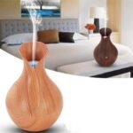 Anubhav Janni Port Wooden Aroma Humidifier Magic Cool Mist Humidifiers Essential Oil Diffuser Air With Led Night Light Colorful Change For Car Office Babies Home Wood Design (Pack Of 1 Pcs) - Image 3