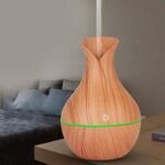 Anubhav Janni Port Wooden Aroma Humidifier Magic Cool Mist Humidifiers Essential Oil Diffuser Air With Led Night Light Colorful Change For Car Office Babies Home Wood Design (Pack Of 1 Pcs) - Image 7