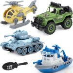 Anubhav Janni Screw Drive Vehicle Toy Big Size Military Army Foldable Vehicles Car Bot Tanker Truck Pull Along Back Plastic Set Best Gift Toy Jeep Tank Helicopter Jeep (Pack Of 1 Pcs)