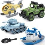 Anubhav Janni Screw Drive Vehicle Toy Big Size Military Army Foldable Vehicles Car Bot Tanker Truck Pull Along Back Plastic Set Best Gift Toy Jeep Tank Helicopter Jeep (Pack Of 1 Pcs)