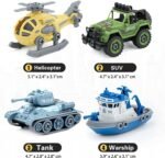 Anubhav Janni Screw Drive Vehicle Toy Big Size Military Army Foldable Vehicles Car Bot Tanker Truck Pull Along Back Plastic Set Best Gift Toy Jeep Tank Helicopter Jeep (Pack Of 1 Pcs) - Image 3