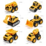 Anubhav Janni Metal Construction Toy Car Engineering Toys Children Kids Crane Excavator Road Roller Forklift Mixer Truck Bulldozer Machine Die Cast Pull Back JCB Dumper (Pack Of 1 Pcs) - Image 3