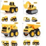 Anubhav Janni Metal Construction Toy Car Engineering Toys Children Kids Crane Excavator Road Roller Forklift Mixer Truck Bulldozer Machine Die Cast Pull Back JCB Dumper (Pack Of 1 Pcs) - Image 5