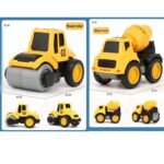 Anubhav Janni Metal Construction Toy Car Engineering Toys Children Kids Crane Excavator Road Roller Forklift Mixer Truck Bulldozer Machine Die Cast Pull Back JCB Dumper (Pack Of 1 Pcs) - Image 6