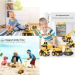 Anubhav Janni Metal Construction Toy Car Engineering Toys Children Kids Crane Excavator Road Roller Forklift Mixer Truck Bulldozer Machine Die Cast Pull Back JCB Dumper (Pack Of 1 Pcs) - Image 7