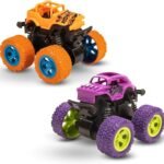 Anubhav Janni Monster Truck Metal Techam Friction Powered Push and Go Toy For Kids Big Wheel Cars No Battery Required Colorful Pull Back Vehicle Toys Toddlers Boys Girls (Pack Of 1 Pcs)