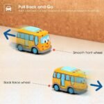 Anubhav Janni Metal Construction Toy Die Cast Pull Back Helicopter Texi Bus Boat Toddlers Birthday Gifts Kids Children's Boys Girls Excavator Diecast Pullback Train Bus Taxi Tram (Pack Of 1 Pcs) - Image 4