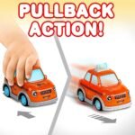 Anubhav Janni Metal Construction Toy Die Cast Pull Back Helicopter Texi Bus Boat Toddlers Birthday Gifts Kids Children's Boys Girls Excavator Diecast Pullback Train Bus Taxi Tram (Pack Of 1 Pcs) - Image 5
