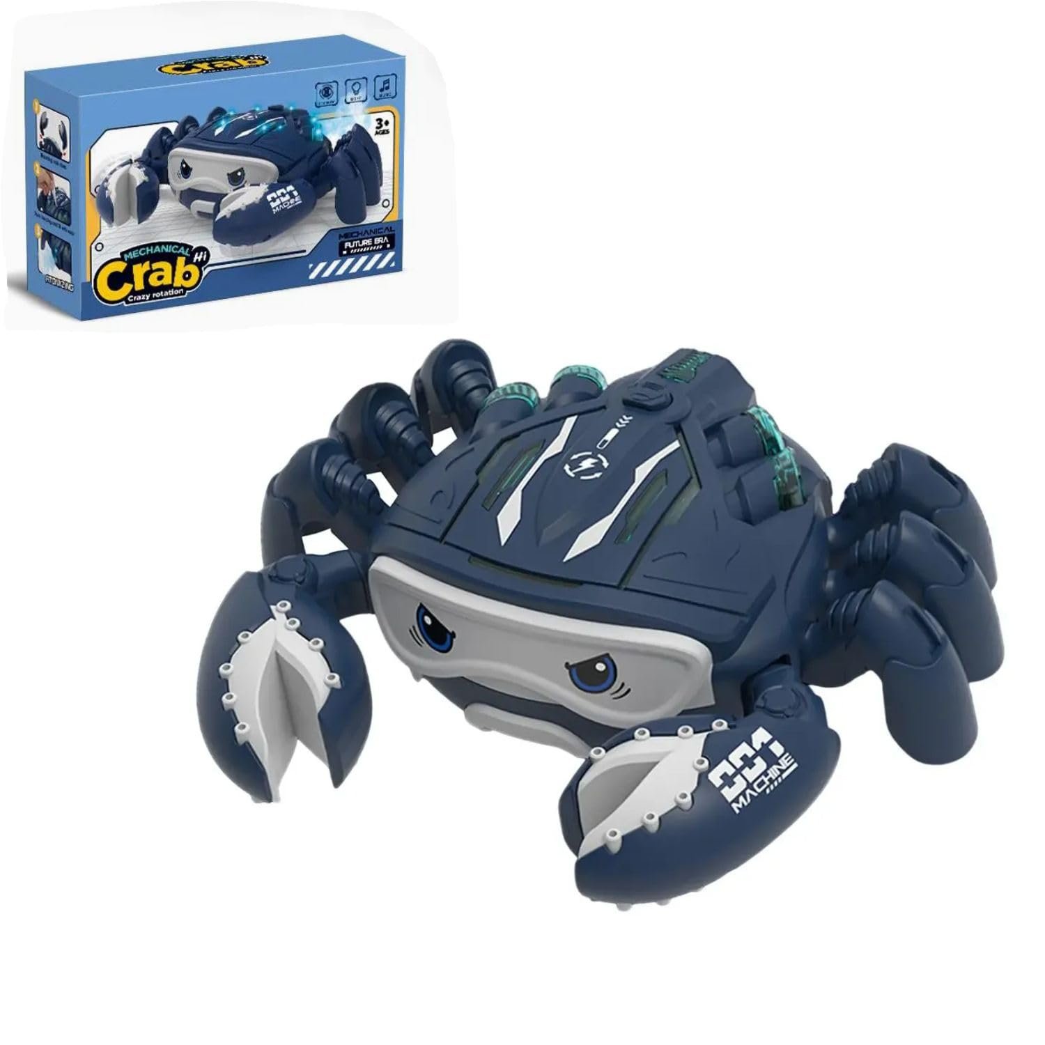 Anubhav Janni Mechanical Crab Dancing Toy With Spray Mist Light Music 360° Walking Crawling For Kids Toddler Birthday Gift Boys Girls Crabs Baby Toys Moving Babies Gifts Blue (Pack Of 1 Pcs) Anubhav Janni Mechanical Crab Dancing Toy With Spray Mist Light Music 360° Walking Crawling For Kids Toddler Birthday Gift Boys Girls Crabs Baby Toys Moving Babies Gifts Blue (Pack Of 1 Pcs) - Image 1