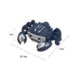 Anubhav Janni Mechanical Crab Dancing Toy With Spray Mist Light Music 360° Walking Crawling For Kids Toddler Birthday Gift Boys Girls Crabs Baby Toys Moving Babies Gifts Blue (Pack Of 1 Pcs) - Image 3