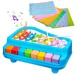 Anubhav Janni Big 8 Key Xylophone Baby Piano Toy For Toddlers Multicolored Musical Assorted Color Toddler  Keyboard Preschool Educational Learning Instruments Kids Boys Girls (Pack Of 1 Pcs)