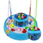 Anubhav Janni Fishing Game Fish Catching Big Size With Rotating Pond Pods Magnetic Hooks Music And Light Engaging Educating Fun Gift Kids Baby Toddler Toy Set Multilayer Dynamic (Pack Of 1 Pcs)
