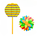 Anubhav Janni Candy Flower Stress Buster Rainbow Lollipop Toy Spinning Toy Fidget Kids Shaped Hand Spinner Twisting And Rotating Colorful Petals Gift Creative Boys Girls (Pack Of 1 Pcs)