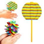 Anubhav Janni Candy Flower Stress Buster Rainbow Lollipop Toy Spinning Toy Fidget Kids Shaped Hand Spinner Twisting And Rotating Colorful Petals Gift Creative Boys Girls (Pack Of 1 Pcs) - Image 3
