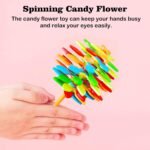 Anubhav Janni Candy Flower Stress Buster Rainbow Lollipop Toy Spinning Toy Fidget Kids Shaped Hand Spinner Twisting And Rotating Colorful Petals Gift Creative Boys Girls (Pack Of 1 Pcs) - Image 6