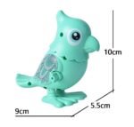 Anubhav Janni Parrot Key Jumping Toy Operated Hopping Bird Wind Up Flipping Clockwork Animal Kids Mechanism Interactive Walking Educational Toys Kids Fidget Baby Girls Boys (Pack Of 1 Pcs) - Image 2