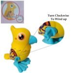 Anubhav Janni Parrot Key Jumping Toy Operated Hopping Bird Wind Up Flipping Clockwork Animal Kids Mechanism Interactive Walking Educational Toys Kids Fidget Baby Girls Boys (Pack Of 1 Pcs) - Image 3