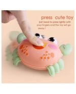Anubhav Janni Press Go Crab Cute Toys Kids Sensory Worm Wind Up Colorful Toy Insect Figurines Boys Girls Motor Skills Sensory Development Focus Travel Toys Birthday Gifts (Pack Of 1 Pcs) - Image 3