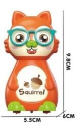 Anubhav Janni Press Go Squrrial  Press Go Vehicles Toy Old Boy Girl Baby Toddlers Bath Toys Crawling Kids Animal Vehicle Baby Cartoon Press Type Car Toy Squirrel Design Glasses (Set Of 4 Pcs) - Image 2