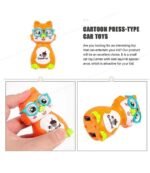 Anubhav Janni Press Go Squrrial  Press Go Vehicles Toy Old Boy Girl Baby Toddlers Bath Toys Crawling Kids Animal Vehicle Baby Cartoon Press Type Car Toy Squirrel Design Glasses (Set Of 4 Pcs) - Image 3