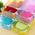 Anubhav Janni Shoes Storage Box Sorting Wrapping Stacking Drawer Shoe Household Daily Use Women Clear Stackable Racks Closets entryway Cabinet Collapsible Bins Mens Women (Pack Of 1 Pcs) - Image 2
