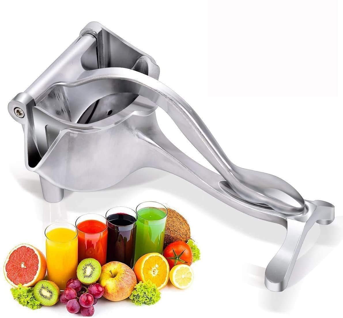 Anubhav Janni Aluminum Fruit Press Juicer Indian Hand Manual Citrus For Kitchen Use Sturdy Metal Home Bar Easy To Machine Durable Home With Alloy Body Filter Bowl (Pack Of 1 Pcs) Anubhav Janni Aluminum Fruit Press Juicer Indian Hand Manual Citrus For Kitchen Use Sturdy Metal Home Bar Easy To Machine Durable Home With Alloy Body Filter Bowl (Pack Of 1 Pcs) - Image 1