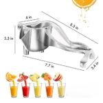 Anubhav Janni Aluminum Fruit Press Juicer Indian Hand Manual Citrus For Kitchen Use Sturdy Metal Home Bar Easy To Machine Durable Home With Alloy Body Filter Bowl (Pack Of 1 Pcs) - Image 3