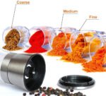Anubhav Janni Small Hand Paper Grinder Mini Pot Salt Pepper Stainless Steel Grinder Top Spice Mill Ceramic Blades Coarseness Glass Material Crusher Kitchen Dining Table (Pack Of 1 Pcs) - Image 4