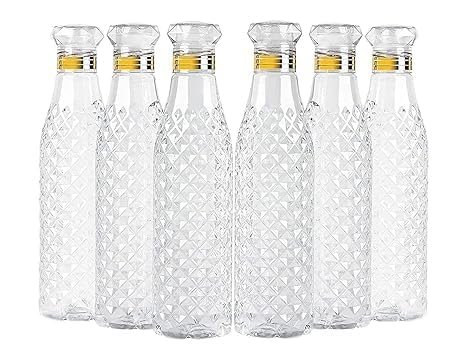 Anubhav Janni Diamond Water Bottle Texture Plastic Leakproof Reusable Drinking Bottles Fridge Gym Office School BPA Free Durable Multicolor Fridge Home Travel Kitchen Office (Set Of 2 Pcs) Anubhav Janni Diamond Water Bottle Texture Plastic Leakproof Reusable Drinking Bottles Fridge Gym Office School BPA Free Durable Multicolor Fridge Home Travel Kitchen Office (Set Of 2 Pcs) - Image 1
