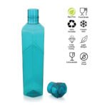Anubhav Janni Glacier Water Bottle Bolt Cap Texture Plastic Leakproof Reusable Drinking Bottles Fridge Gym Office School Durable Multicolor Fridge Home Travel Kitchen Office (Set Of 1 Pcs) - Image 5