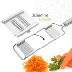 Anubhav Janni 6 In 1 Vegetable Cutter Multipurpose Stainless Steel Grater Slicer Vegetable Cutter French Fries Cutter Potato Chips Kitchen Maker French Cutters Blades Tool (Pack Of 1 Pcs) - Image 5