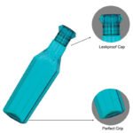 Anubhav Janni Aquastar Water Bottle Texture Plastic Leakproof Reusable Drinking Bottles Fridge Gym Office School Durable Multicolor Fridge Home Travel Kitchen Office (Set Of 1 Pcs) - Image 6