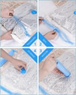 Anubhav Janni Vacuum Bag Compression Storage Bags Pump Space Saver Sealer Clothes Blankets Pillows Bedding Travel Packing More Space Seal Pump Bags Clothes Comforters Blankets (Set Of 11 Pcs) - Image 4