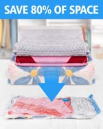 Anubhav Janni Vacuum Bag Compression Storage Bags Pump Space Saver Sealer Clothes Blankets Pillows Bedding Travel Packing More Space Seal Pump Bags Clothes Comforters Blankets (Set Of 11 Pcs) - Image 5