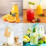 Anubhav Janni Milk Jar (300 Ml) Vintage Bottle Drinking Glass Gingham Lids Retro Juice Jars Milk Coffee Fruit Juice Shake Coco Water Jellies Honey Spices Mousse Lid Home Office (Pack Of 1 Pcs) - Image 4