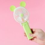 Anubhav Janni Mini Cartoon Fan Style Used In All Kinds Of Places Including Household And Many More For Producing Fresh Air Purposes Cute Foldable Usb Chargeable With Ears (Pack Of 1 Pcs) - Image 2
