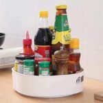 Anubhav Janni 360 Rotating Kitchen Organiser Tray Degree Turntable Cabinet Organizer Oil Stand Tray Kitchen Organizer Multi Function Tray Cosmetic Bathroom Items (Pack Of 1 Pcs) - Image 3