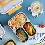 Anubhav Janni 3 Section Steel Lunch Box For Family Members Compartment Stainless Boxes Spoon Lock Leak Proof BPA Free Spoon Tiffin School Kids Office Boys Girls (Pack Of 1 Pcs) - Image 2