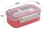 Anubhav Janni 2 Grid Lunch Box For Family Members Compartment Stainless Boxes Spoon Lock Leak Proof BPA Free Spoon Tiffin School Kids Office Boys Girls (Pack Of 1 Pcs) - Image 2