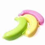 Anubhav Janni Banana Case Kids BPA Free Storage Box Portable Fruit Holder Cover Lunchbox Case Random Color Durable Container Crush Proof Lunch Box Office Travel School Outdoor (Set Of 2 Pcs)